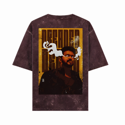 Leo Das - LIMITED EDITION - Maroon Acid Wash Tee